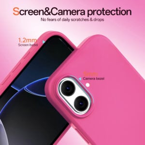 Solidenz Roze Siliconen iPhone 16 hoesje met MagSafe – Royal Fuchsia - 2