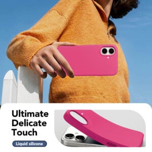 Solidenz Roze Siliconen iPhone 16 hoesje met MagSafe – Royal Fuchsia - 3