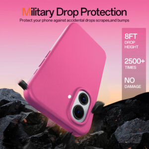 Solidenz Roze Siliconen iPhone 16 hoesje met MagSafe – Royal Fuchsia - 5