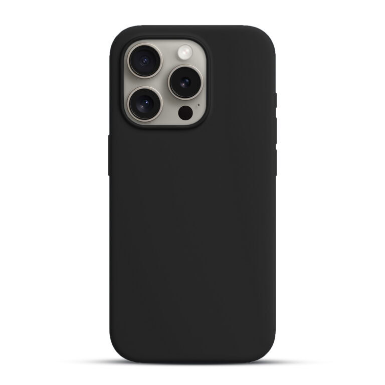 Solidenz Zwart Siliconen iPhone 15 Pro hoesje met MagSafe - Midnight Black