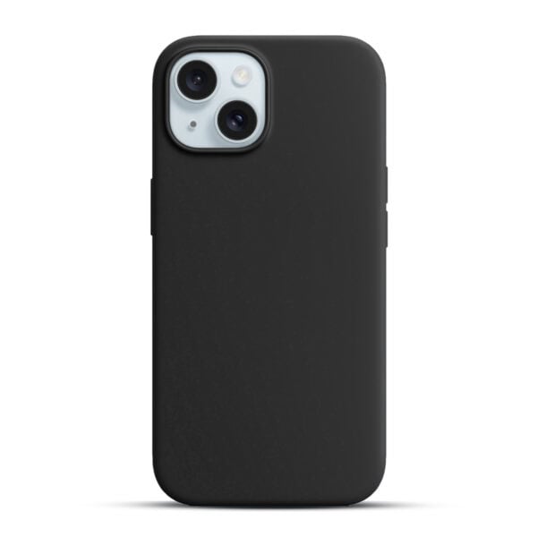 Solidenz Zwart Siliconen iPhone 15 hoesje met MagSafe - Midnight Black