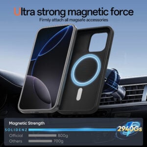 Solidenz Zwart Siliconen iPhone 15 hoesje met MagSafe – Midnight Black - 4