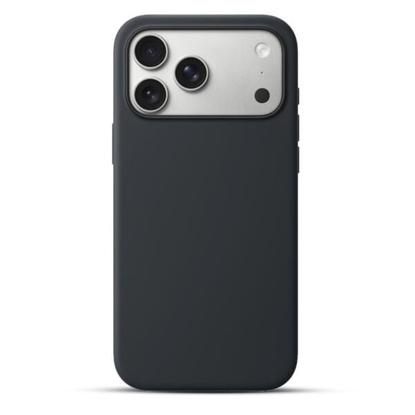 Solidenz Zwart Siliconen iPhone 17 Pro hoesje met MagSafe - Midnight Black