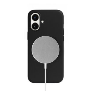Solidenz Zwart Siliconen iPhone 16 hoesje met MagSafe – Midnight Black - 1