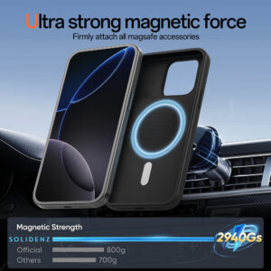 Solidenz Zwart Siliconen iPhone Air hoesje met MagSafe – Midnight Black - 4