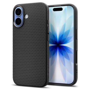 Spigen Liquid Air backcover iPhone 17 – Zwart