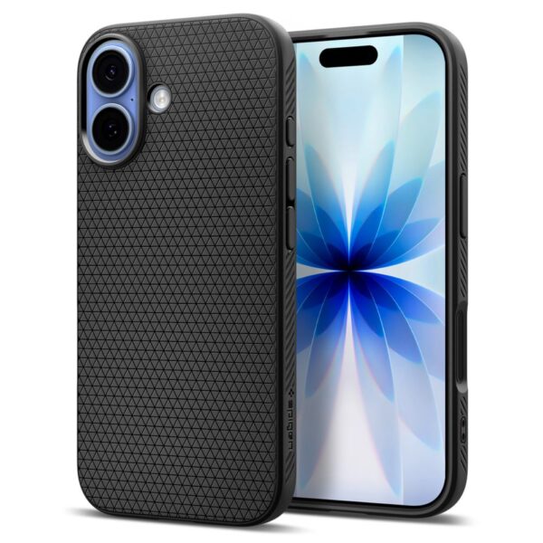 Spigen Liquid Air backcover iPhone 17 – Zwart