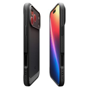Spigen Rugged Armor Mag backcover iPhone 17 Pro – Zwart – MagSafe compatibel - 4