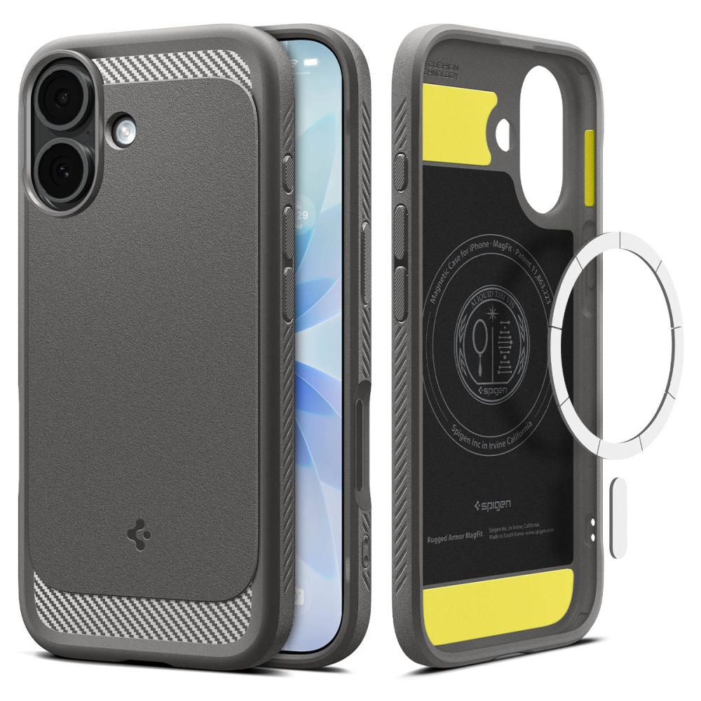 Spigen Rugged Armor Mag backcover iPhone 17 – Grijs – MagSafe compatibel 1 Spigen Rugged Armor Mag backcover iPhone 17 – Grijs – MagSafe compatibel 1