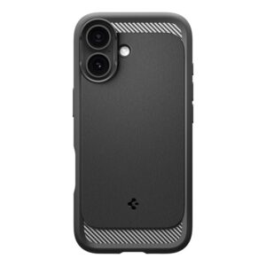 Spigen Rugged Armor Mag backcover iPhone 17 – Zwart – MagSafe compatibel - 1