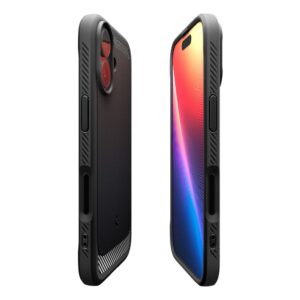 Spigen Rugged Armor Mag backcover iPhone 17 – Zwart – MagSafe compatibel - 5