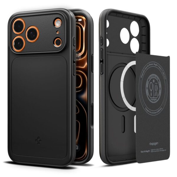 Spigen Thin Fit Mag backcover iPhone 17 Pro Max – Zwart – MagSafe compatibel
