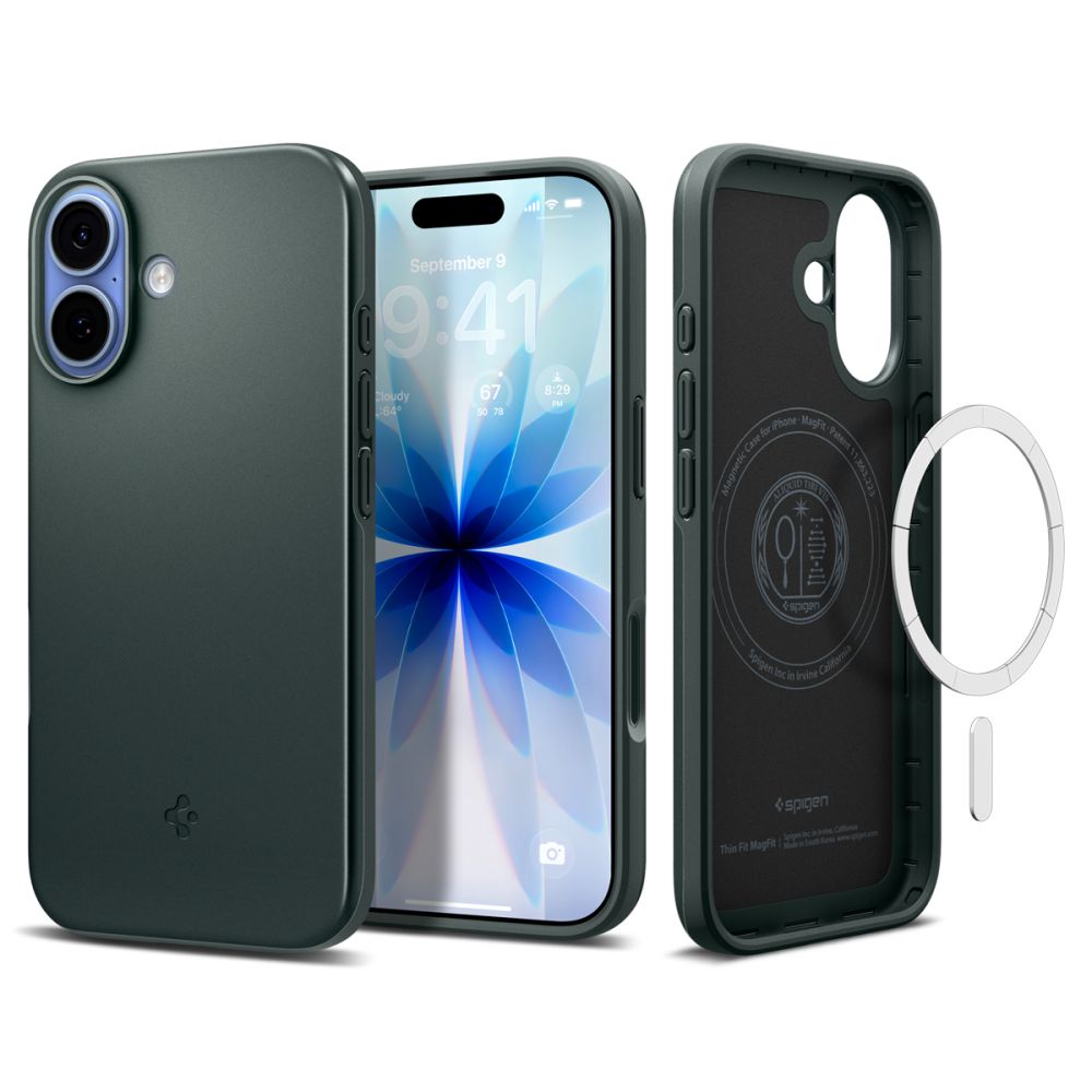 Spigen Thin Fit Mag backcover iPhone 17 – Groen – MagSafe compatibel 1