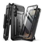 Supcase 360 Backcover met screen protector Samsung Galaxy S25 FE hoesje - Zwart