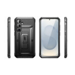 Supcase 360 Backcover met screen protector Samsung Galaxy S25 FE hoesje – Zwart - 1
