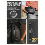 Supcase 360 Backcover met screen protector Samsung Galaxy S25 FE hoesje – Zwart - 7