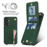 Solidenz Fashion Portemonnee hoesje met koord Samsung Galaxy A17 – Groen - 1