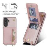 Solidenz Fashion Portemonnee hoesje met koord Samsung Galaxy A17 – Roségoud - 1