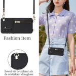 Solidenz Fashion Portemonnee hoesje met koord Samsung Galaxy A17 – Zwart - 2