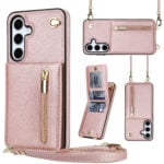 Solidenz Fashion Portemonnee hoesje met koord Samsung Galaxy S25 FE - Roségoud