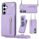 Solidenz Fashion Portemonnee hoesje met koord Samsung Galaxy S25 FE - Violet