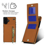 Solidenz Fashion Portemonnee hoesje met koord iPhone 17 – Bruin - 1