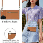 Solidenz Fashion Portemonnee hoesje met koord iPhone 17 – Bruin - 2