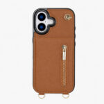 Solidenz Fashion Portemonnee hoesje met koord iPhone 17 – Bruin - 5