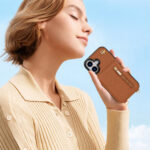 Solidenz Fashion Portemonnee hoesje met koord iPhone 17 – Bruin - 8