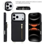 Solidenz Fashion Portemonnee hoesje met koord iPhone 17 Pro – Zwart - 6