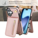 Solidenz Fashion Portemonnee hoesje met koord iPhone 17 – Roségoud - 8