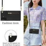 Solidenz Fashion Portemonnee hoesje met koord iPhone 17 – Zwart - 6