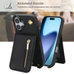 Solidenz Fashion Portemonnee hoesje met koord iPhone 17 – Zwart - 8