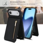 Solidenz Fashion Portemonnee hoesje met koord iPhone Air – Zwart - 6