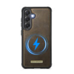 Solidenz Magnetisch Wallet Backcover voor Samsung Galaxy S25 FE – Bruin - 4