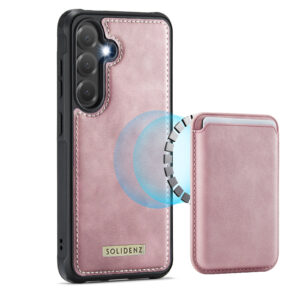 Solidenz Magnetisch Wallet Backcover voor Samsung Galaxy S25 FE - Roze