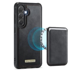 Solidenz Magnetisch Wallet Backcover voor Samsung Galaxy S25 FE - Zwart
