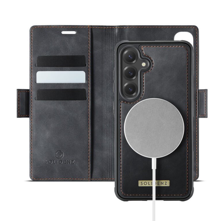 Solidenz 2-in-1 MagSafe Wallet Case voor Samsung Galaxy S26 - Zwart