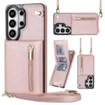 Solidenz Fashion Portemonnee hoesje met koord Samsung Galaxy S26 Ultra - Roségoud