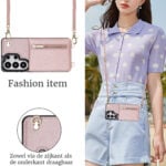 Solidenz Fashion Portemonnee hoesje met koord Samsung Galaxy S26 Ultra – Roségoud - 2