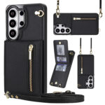 Solidenz Fashion Portemonnee hoesje met koord Samsung Galaxy S26 Ultra - Zwart