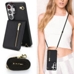 Solidenz Fashion Portemonnee hoesje met koord Samsung Galaxy S26 Ultra – Zwart - 5
