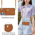 Solidenz Fashion Portemonnee hoesje met koord Samsung Galaxy S26 – Bruin - 2