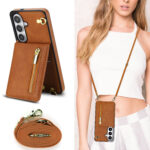 Solidenz Fashion Portemonnee hoesje met koord Samsung Galaxy S26 – Bruin - 5