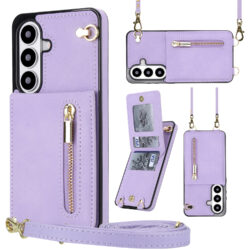 Solidenz Fashion Portemonnee hoesje met koord Samsung Galaxy S26 - Violet