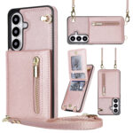 Solidenz Fashion Portemonnee hoesje met koord Samsung Galaxy S26 - Roségoud