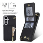 Solidenz Fashion Portemonnee hoesje met koord Samsung Galaxy S26 Plus – Zwart - 1