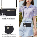 Solidenz Fashion Portemonnee hoesje met koord Samsung Galaxy S26 Plus – Zwart - 2