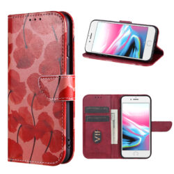 Solidenz bookcase iPhone SE (2022 / 2020)  - iPhone 8 en iPhone 7 - Romantische klaproos