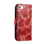 Solidenz bookcase iPhone SE (2022 / 2020)  – iPhone 8 en iPhone 7 – Romantische klaproos - 2